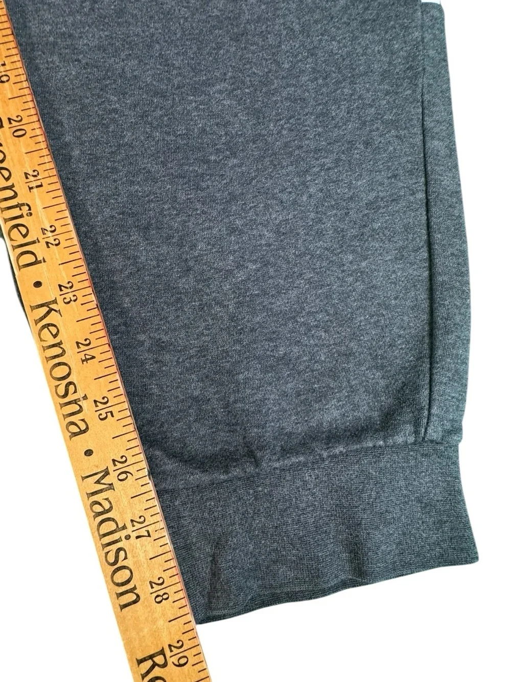 Adidas Men's Jogger Sweatpants Gray 3 Stripe Fleece Lined Athletic Pants Large